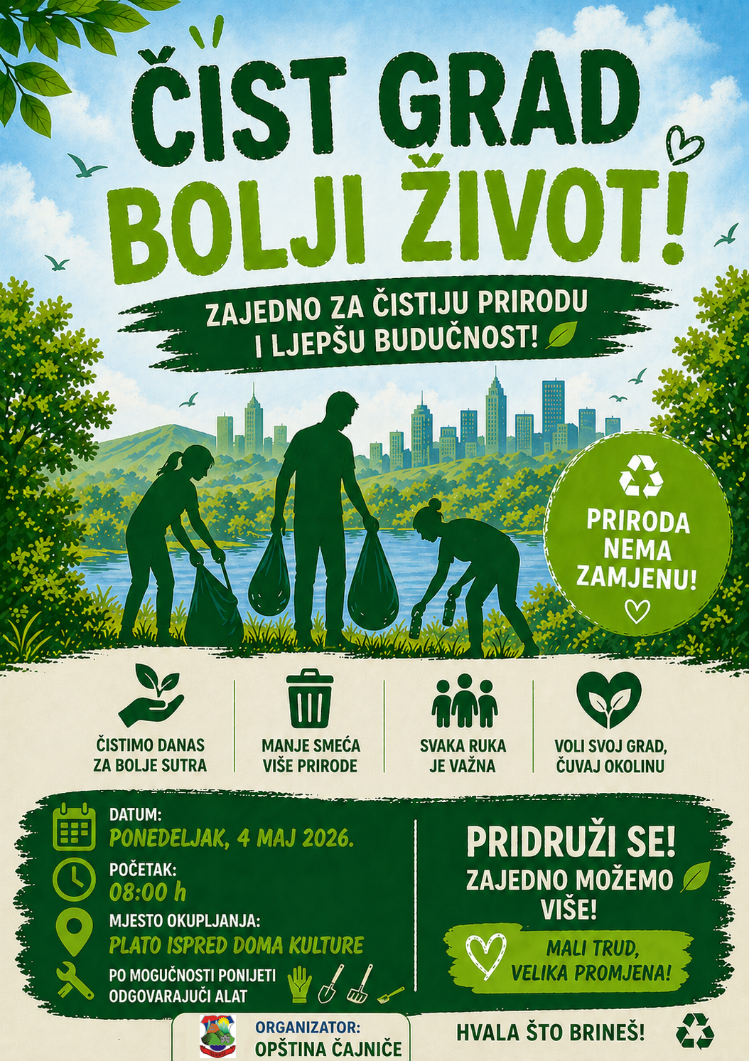 Позив на велику акцију чишћења и уређења Чајнича